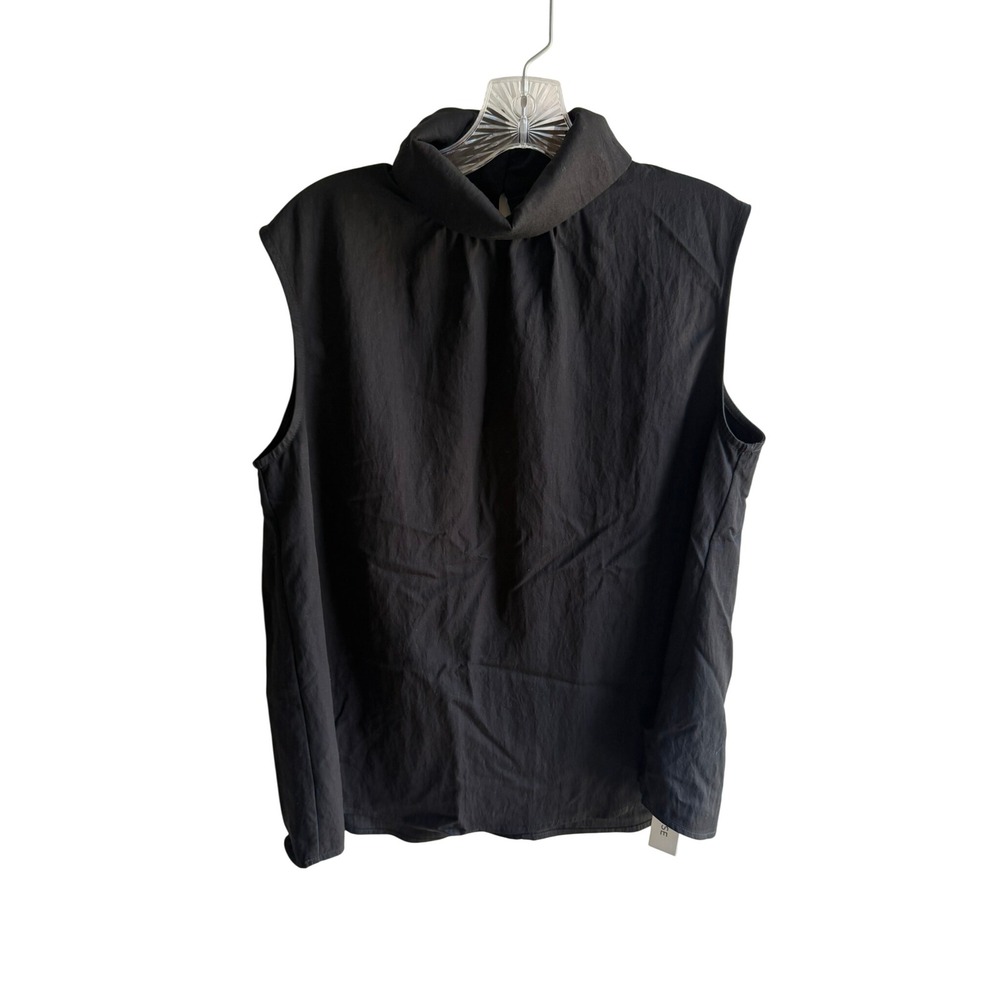 Commense‎ NEW Women's M Black High Neck Sleeveless Business Career Blouse
